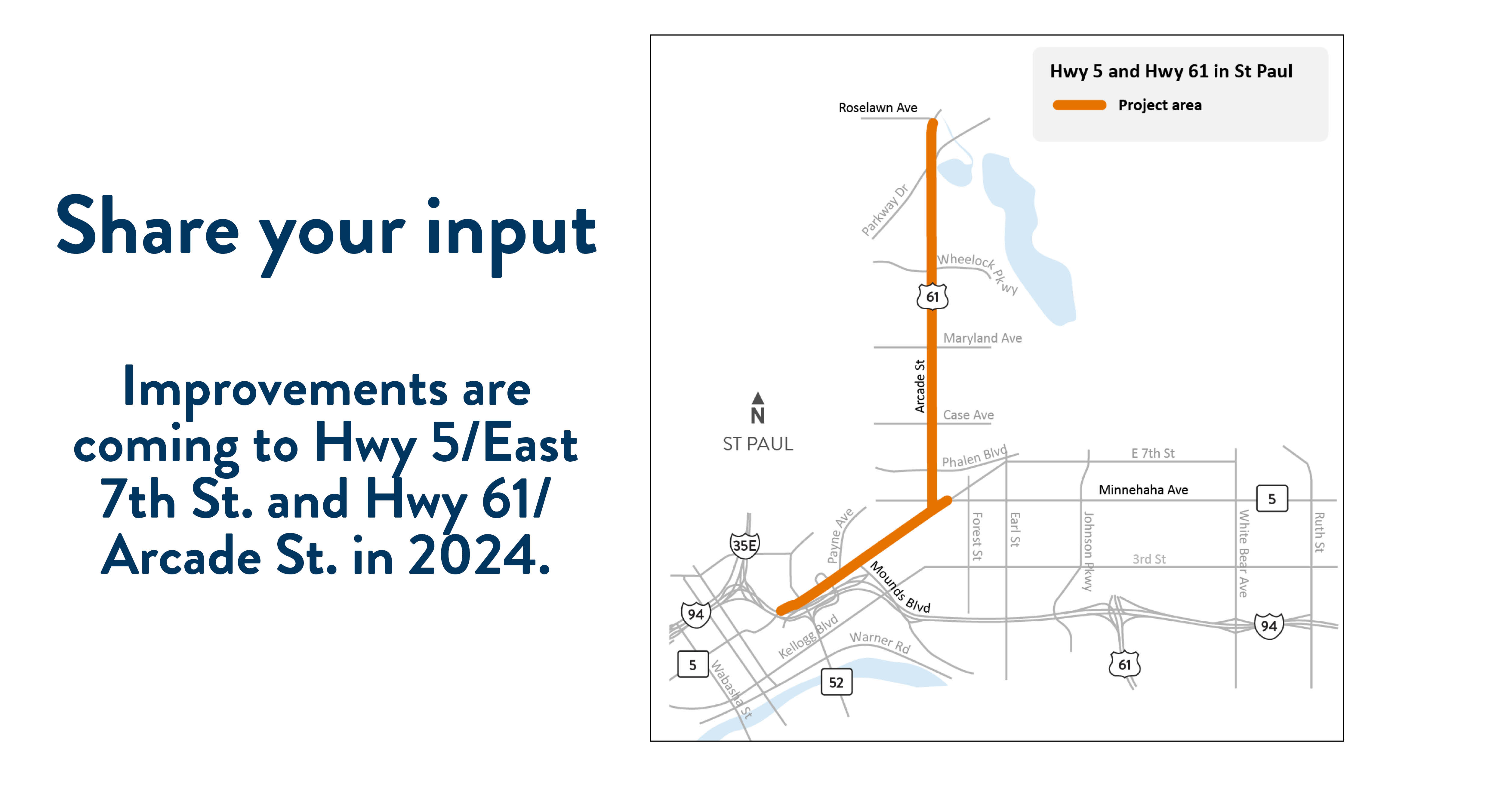 Event Promo Photo For MnDOT Hwy 5/East 7th St. and Hwy 61/Arcade St. virtual public meeting